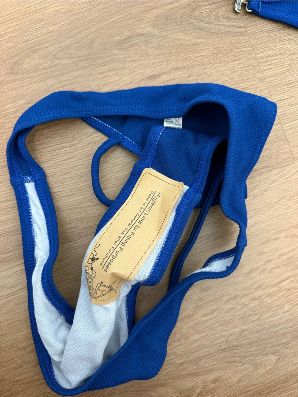 Blue Cutout Ribbed Bikini Set - Picture 2 of 2